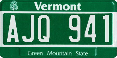 VT license plate AJQ941