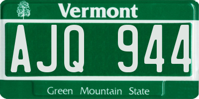 VT license plate AJQ944