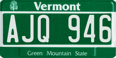 VT license plate AJQ946