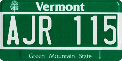VT license plate AJR115