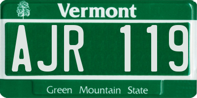 VT license plate AJR119
