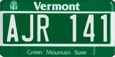 VT license plate AJR141