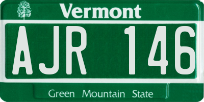 VT license plate AJR146