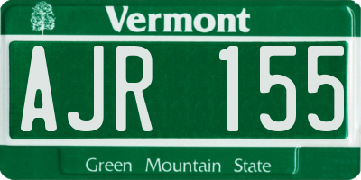 VT license plate AJR155