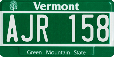 VT license plate AJR158