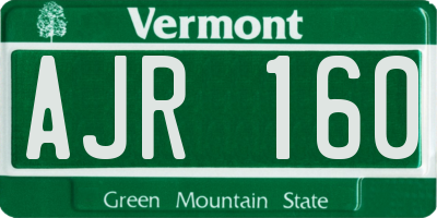 VT license plate AJR160