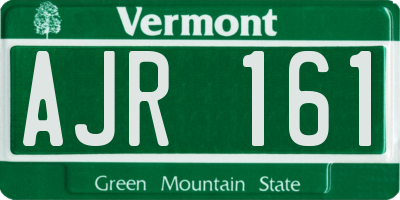 VT license plate AJR161