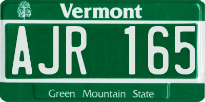 VT license plate AJR165