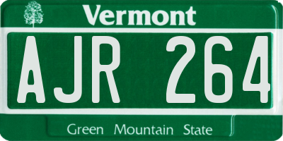 VT license plate AJR264