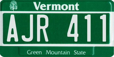VT license plate AJR411