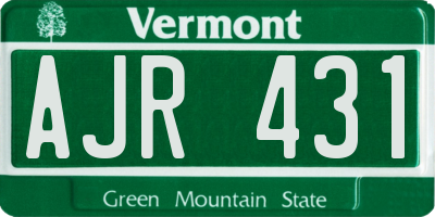 VT license plate AJR431