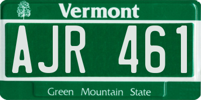 VT license plate AJR461