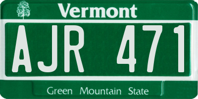 VT license plate AJR471