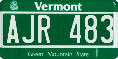 VT license plate AJR483