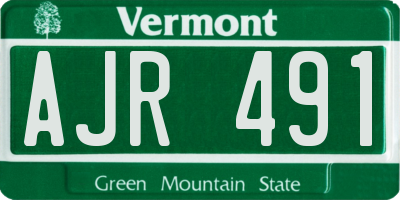 VT license plate AJR491