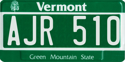 VT license plate AJR510