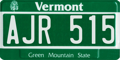 VT license plate AJR515
