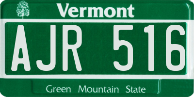 VT license plate AJR516