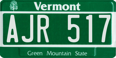 VT license plate AJR517