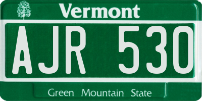 VT license plate AJR530