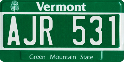VT license plate AJR531