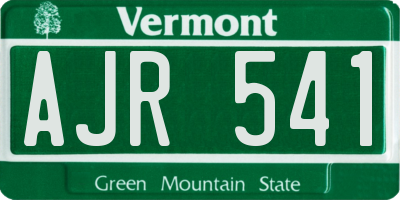 VT license plate AJR541