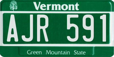 VT license plate AJR591