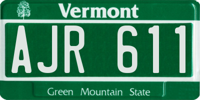 VT license plate AJR611