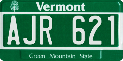 VT license plate AJR621