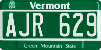 VT license plate AJR629