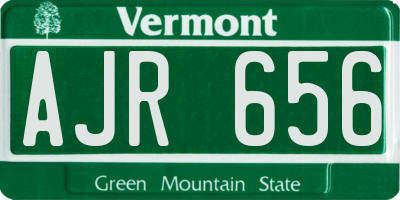 VT license plate AJR656