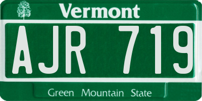VT license plate AJR719