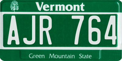 VT license plate AJR764