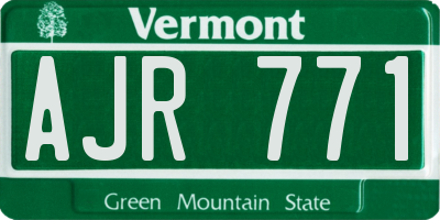 VT license plate AJR771