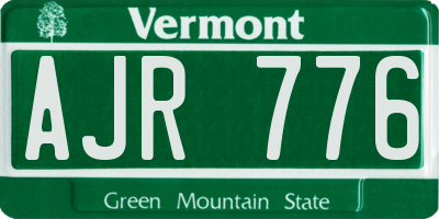 VT license plate AJR776