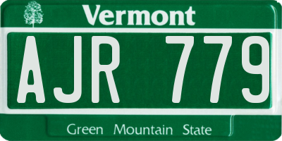 VT license plate AJR779