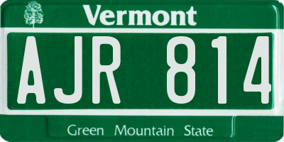 VT license plate AJR814