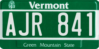 VT license plate AJR841