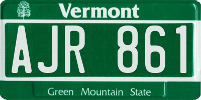VT license plate AJR861