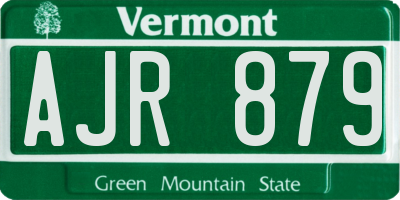 VT license plate AJR879