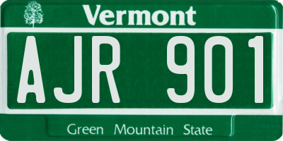VT license plate AJR901