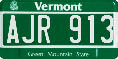 VT license plate AJR913