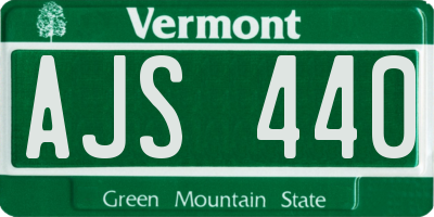 VT license plate AJS440