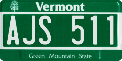 VT license plate AJS511