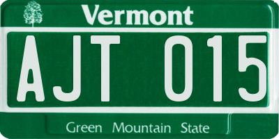 VT license plate AJT015