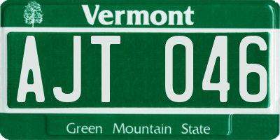 VT license plate AJT046