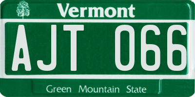 VT license plate AJT066