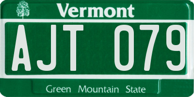 VT license plate AJT079