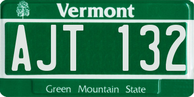 VT license plate AJT132