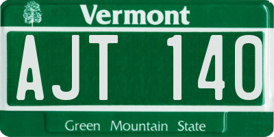 VT license plate AJT140